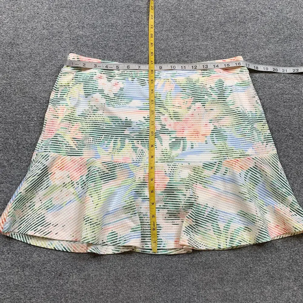 Tommy Bahama Skort Women Medium IslandZone Abby CostaWave Ocean Vida Seersucker